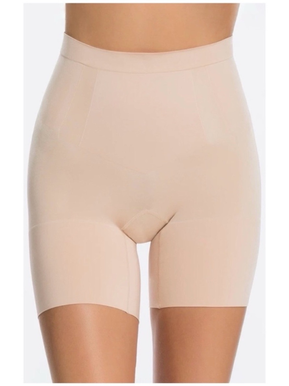 SPANX OnCore Mid-Thigh Short beige nude high waisted slimming shapewear